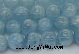 CAQ528 15.5 inches 7mm round AA+ grade natural aquamarine beads