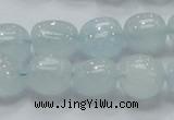CAQ54 15.5 inches 10*15mm nugget natural aquamarine gemstone beads