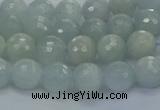 CAQ559 15.5 inches 4mm faceted round natural aquamarine beads