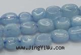 CAQ56 15.5 inches 9*12mm nugget natural aquamarine gemstone beads
