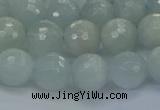 CAQ561 15.5 inches 8mm faceted round natural aquamarine beads