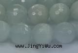 CAQ563 15.5 inches 12mm faceted round natural aquamarine beads