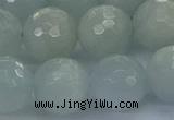 CAQ564 15.5 inches 14mm faceted round natural aquamarine beads