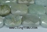 CAQ585 15.5 inches 12*16mm faceted rectangle aquamarine beads