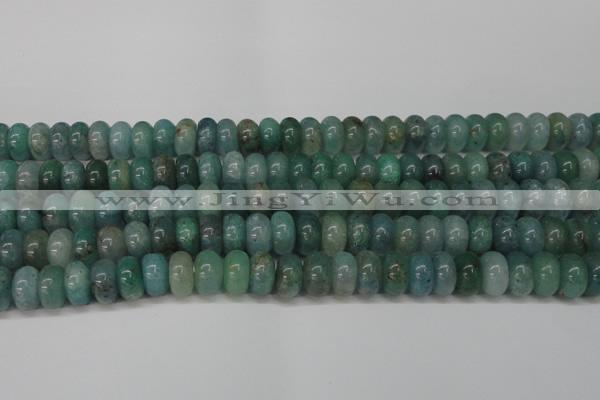 CAQ612 15.5 inches 6*10mm rondelle aquamarine gemstone beads