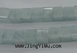 CAQ66 15.5 inches 8*8mm cube natural aquamarine beads wholesale