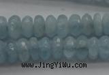 CAQ75 15.5 inches 3*7mm faceted rondelle A grade aquamarine beads