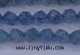 CAQ771 15.5 inches 6mm faceted nuggets imitation aquamarine beads