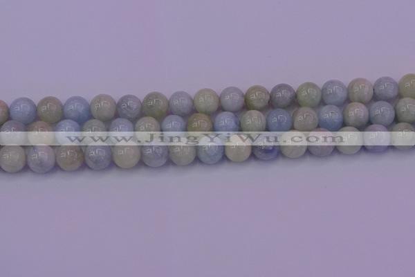 CAQ783 15.5 inches 10mm round natural aquamarine beads