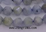 CAQ791 15.5 inches 8mm faceted nuggets aquamarine gemstone beads