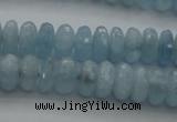 CAQ80 15.5 inches 3*7mm faceted rondelle AA grade aquamarine beads