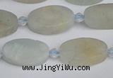 CAQ801 15.5 inches 10*16mm oval aquamarine gemstone beads