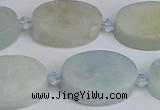 CAQ803 15.5 inches 15*20mm oval aquamarine gemstone beads