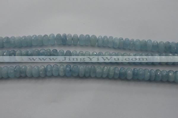 CAQ82 15.5 inches 5*9mm faceted rondelle AA grade aquamarine beads