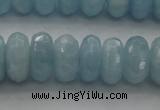CAQ83 15.5 inches 6*11mm faceted rondelle AA grade aquamarine beads