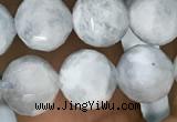 CAQ849 15.5 inches 8mm faceted round aquamarine beads wholesale