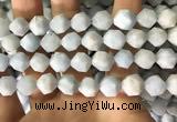 CAQ856 15.5 inches 12mm faceted nuggets aquamarine beads wholesale