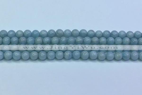 CAQ865 15.5 inches 6mm round aquamarine gemstone beads wholesale