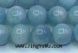 CAQ866 15.5 inches 8mm round aquamarine gemstone beads wholesale