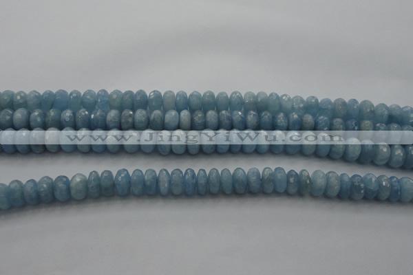 CAQ88 15.5 inches 5*9mm faceted rondelle AA grade aquamarine beads