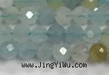 CAQ881 15.5 inches 3.5mm faceted round tiny aquamarine beads
