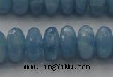 CAQ89 15.5 inches 5*11mm faceted rondelle AA grade aquamarine beads
