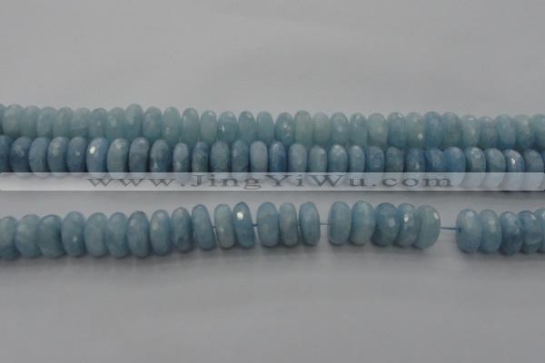 CAQ90 15.5 inches 6*13mm faceted rondelle AA grade aquamarine beads