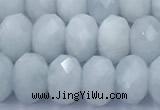 CAQ949 15 inches 6*8mm faceted rondelle aquamarine beads