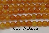CAR101 15.5 inches 4mm round natural amber beads