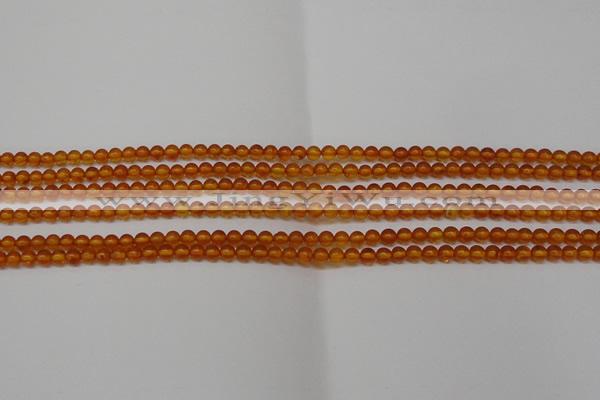 CAR105 15.5 inches 3mm round natural amber beads