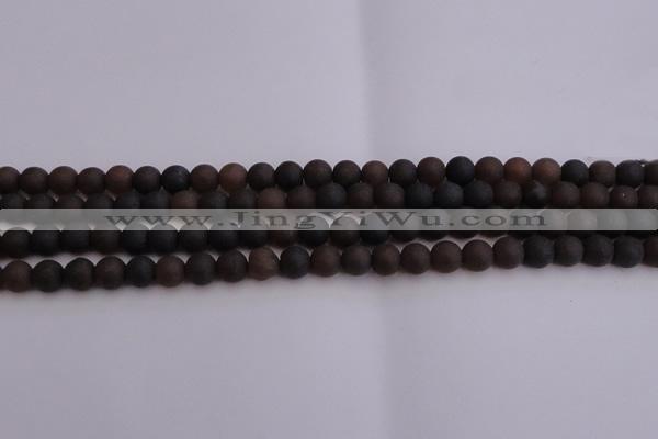 CAR209 15.5 inches 8mm - 9mm round matte natural amber beads