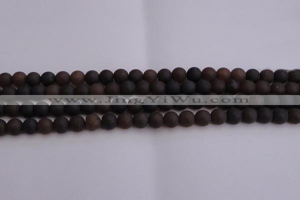 CAR210 15.5 inches 10mm - 11mm round matte natural amber beads