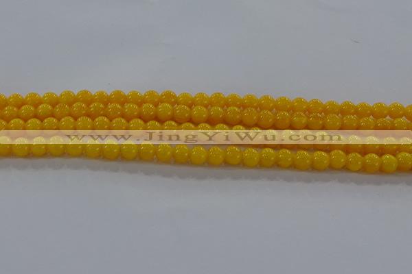 CAR401 15.5 inches 6mm round synthetic amber beads wholesale
