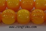 CAR405 15.5 inches 14mm round synthetic amber beads wholesale