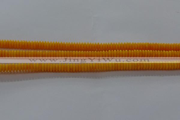 CAR408 15.5 inches 2*6mm rondelle synthetic amber beads wholesale