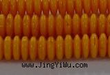 CAR409 15.5 inches 3*8mm rondelle synthetic amber beads wholesale