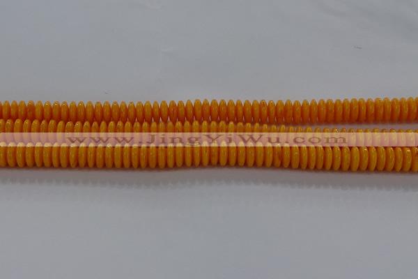 CAR409 15.5 inches 3*8mm rondelle synthetic amber beads wholesale