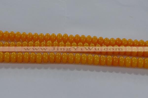 CAR410 15.5 inches 6*9mm rondelle synthetic amber beads wholesale