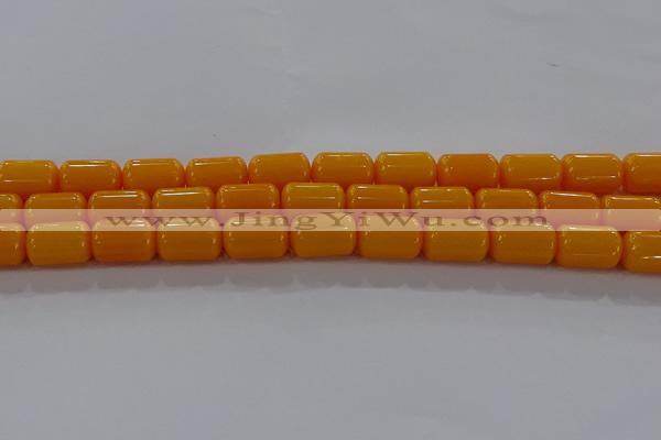 CAR414 15.5 inches 10*15mm tube synthetic amber beads wholesale