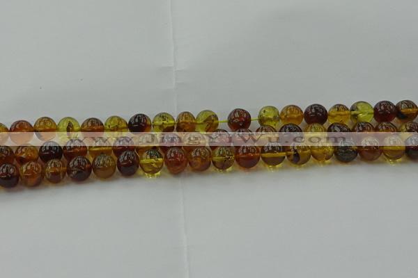 CAR502 15.5 inches 8mm - 9mm round natural amber beads wholesale