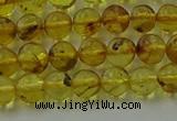 CAR521 15.5 inches 5mm - 6mm round natural amber beads wholesale