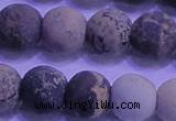 CAR66 15.5 inches 16mm round matte yellow artistic jasper beads