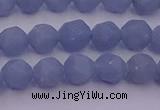 CAS210 15.5 inches 6mm faceted nuggets blue angel skin gemstone beads