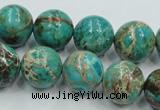 CAT02 15.5 inches 16mm round natural aqua terra jasper beads