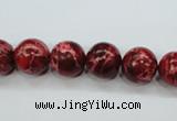 CAT163 15.5 inches 12mm round dyed natural aqua terra jasper beads