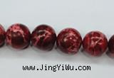 CAT165 15.5 inches 16mm round dyed natural aqua terra jasper beads