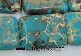 CAT17 15.5 inches 22*30mm rectangle natural aqua terra jasper beads