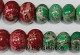 CAT305 15.5 inches 7*10mm – 15*20mm rondelle dyed aqua terra jasper beads