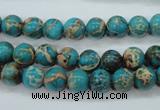CAT75 15.5 inches 8mm round dyed natural aqua terra jasper beads