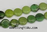 CAU37 15.5 inches 10mm flat round australia chrysoprase beads wholesale